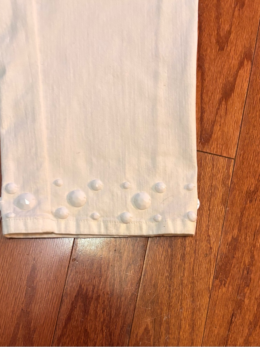 Ruby Rd. White Denim Jacket with Dome Studs Matching Pants Size 6P NWOT - Picture 11 of 15